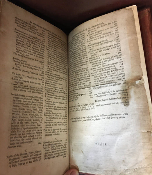 William Ramesey's Astrologie Restored 1654 signed, beautiful book
