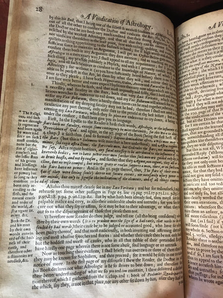 William Ramesey's Astrologie Restored 1654 signed, beautiful book