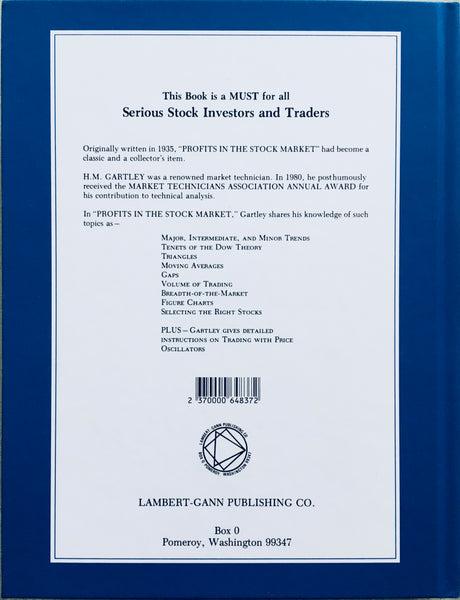 Profits In The Stock Market-hardcover- H.M. Gartley