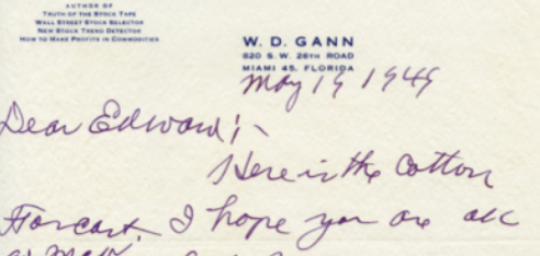 The Cotton Courses of W.D. Gann - Cotton is King