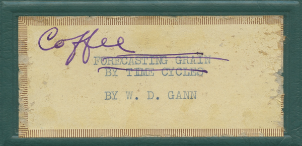 W.D.Gann's Unpublished Coffee Course Package - Limited Printing