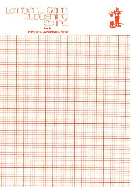 Charting Paper 12 Squares to the Inch 11x17 inches, Equals $.50 per sheet.