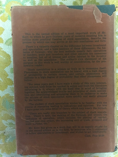 Method In Dealing In Stocks by Joseph H. Kerr Jr